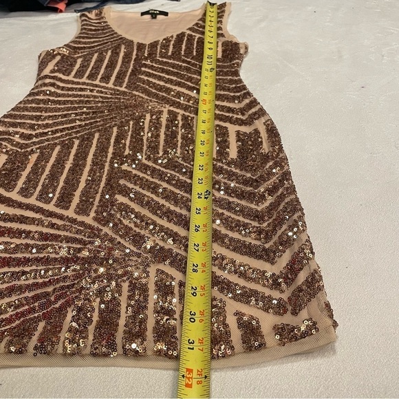 Black Label Gold Sequin Mini Dress – Modern Gatsby Glam | Size Small - Picture 13 of 16